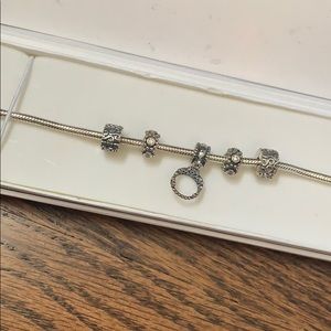 Pandora bracelet with crown charm